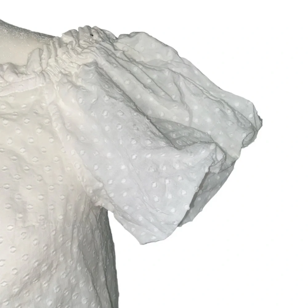 Anthropologie Maeve White Peasant Top SZ 4